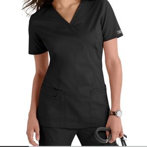 Cherokee Authentic Workwear Revolution StretchMock Wrap Soft Top Women’s Size M